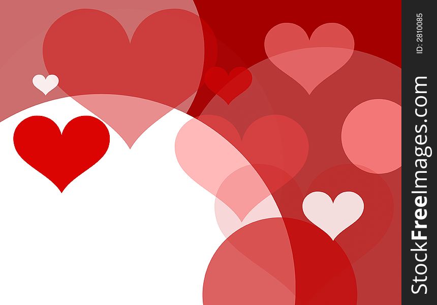 Background consisting of the stylized hearts and circles