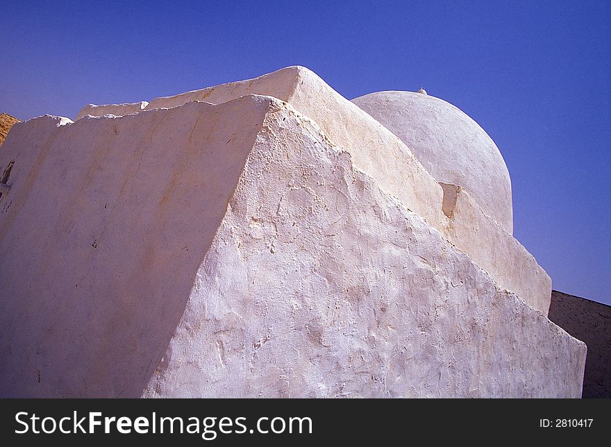 Tunisia house in desert sahara