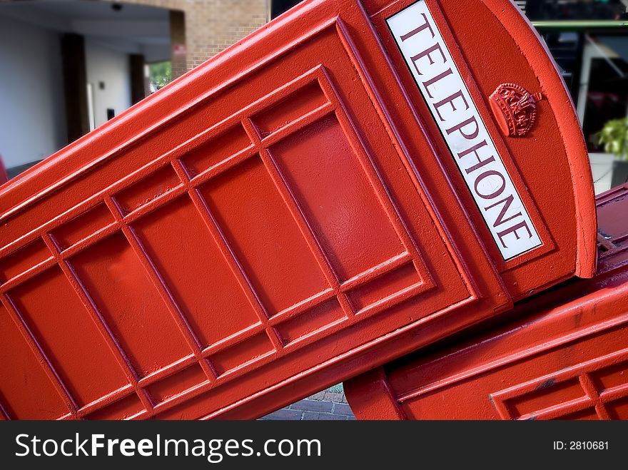 Old phone box in London. Old phone box in London