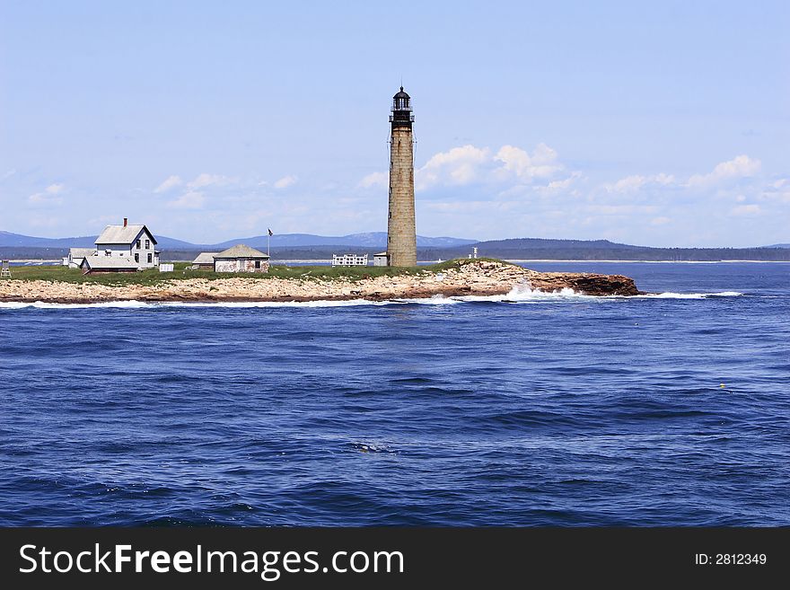Lighthouse in the Gulf of Maine. Lighthouse in the Gulf of Maine