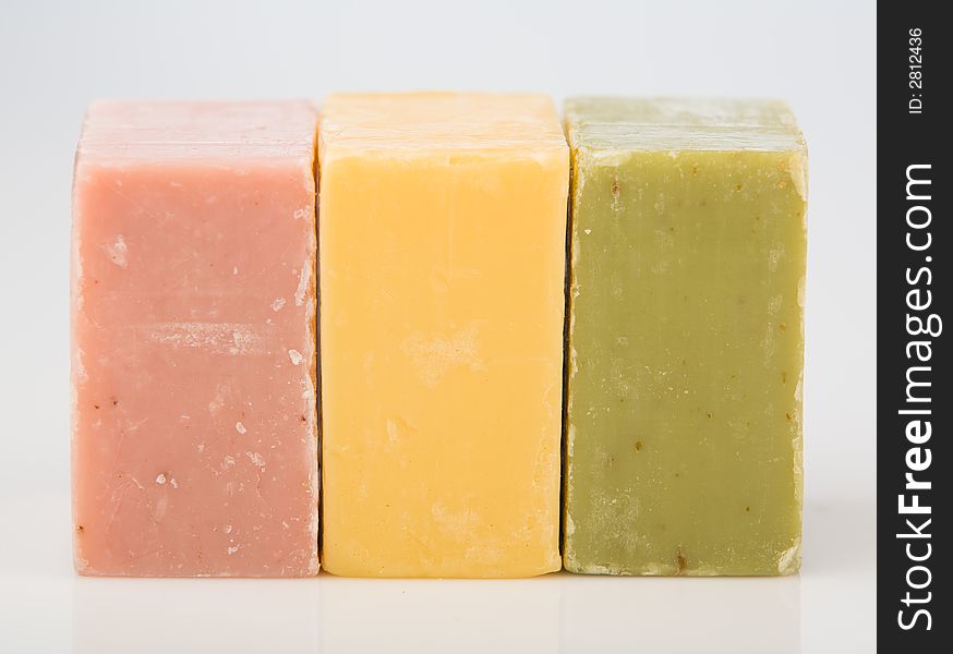 A stack of natural organic soap. A stack of natural organic soap
