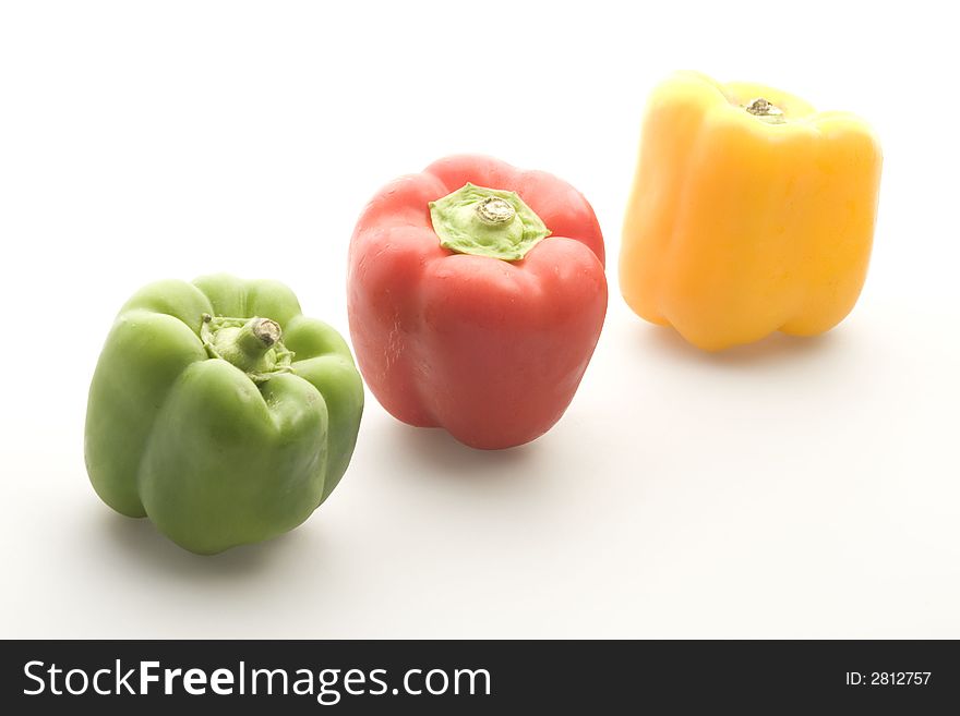 Peppers of the different colours