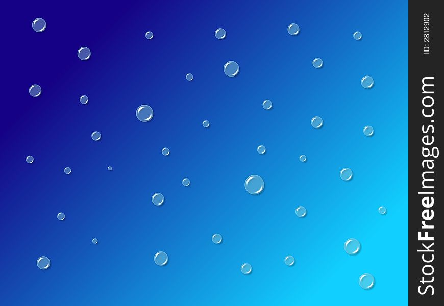 Water drops - computer generated image