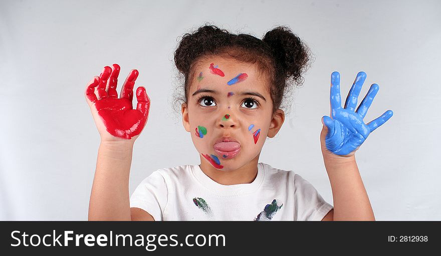 Girl And Paint