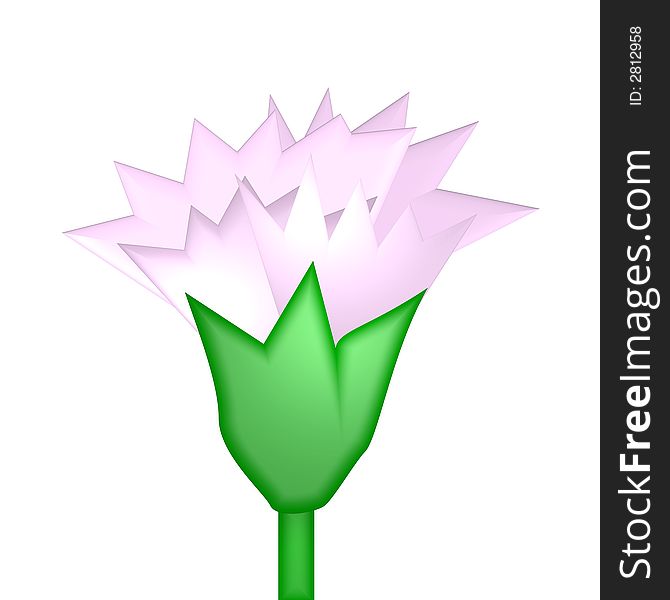 Purple flower - computer generated image