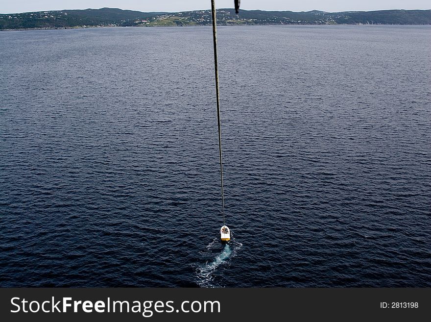 Parasailing high above Conception Bay. Parasailing high above Conception Bay.