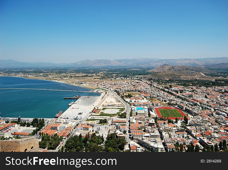 Nafplion, Greece is a pretty port of call on the Peloponnese, the southernmost section of the Balkan Peninsula