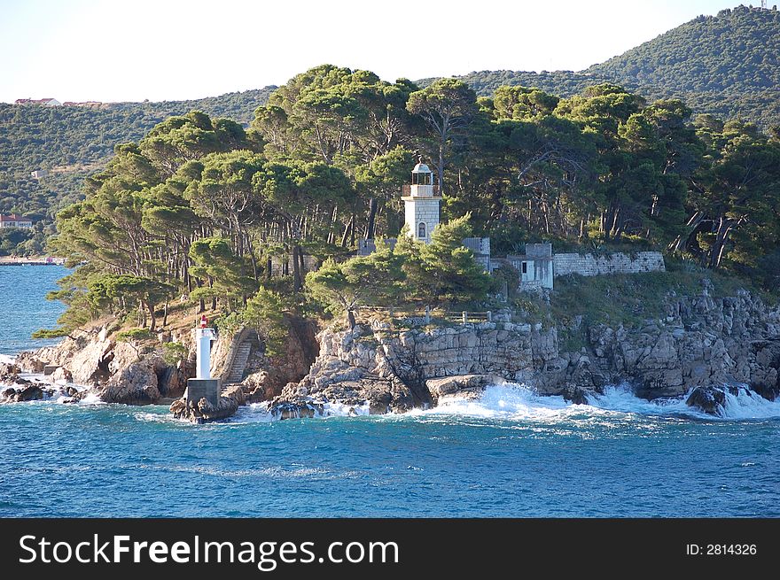 This light house was outside of Dubrovnik Croatia. This light house was outside of Dubrovnik Croatia