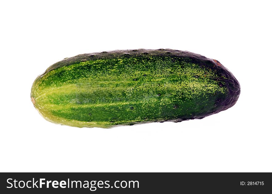 Food,cucumber on white background