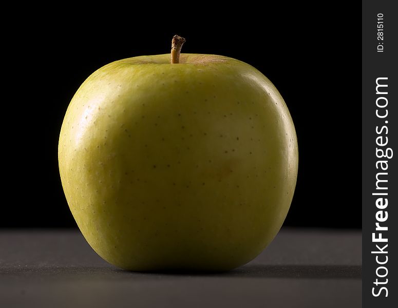Single pear with a black background. Single pear with a black background