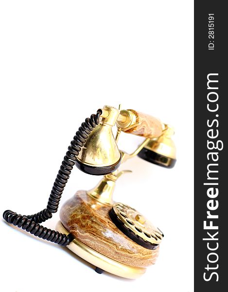 Old gold telephone