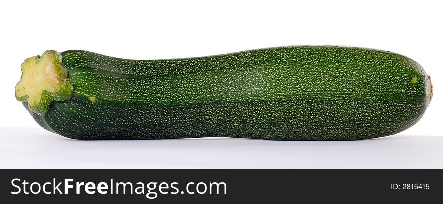 Courgette on a white background