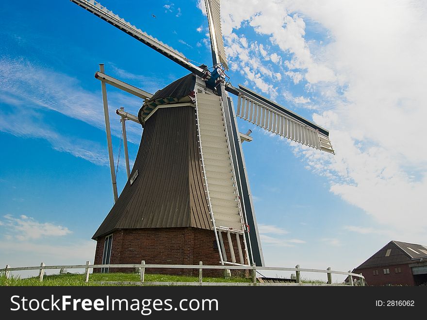 Side view of an old windmill (mill). Side view of an old windmill (mill)