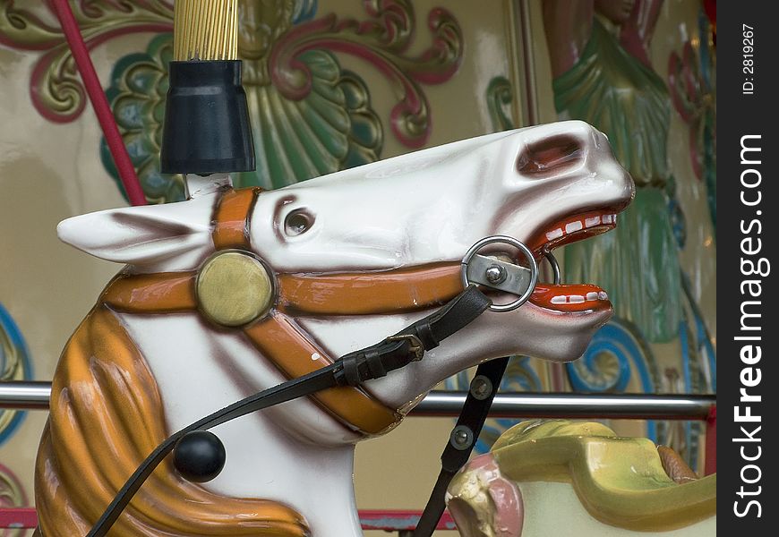 Old carousel horse in south france