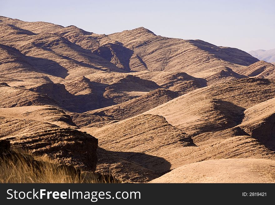 Sand dunes in Africa, desert