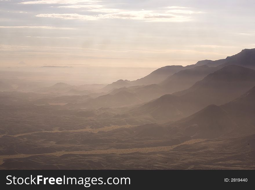 Sand dunes in Africa, desert