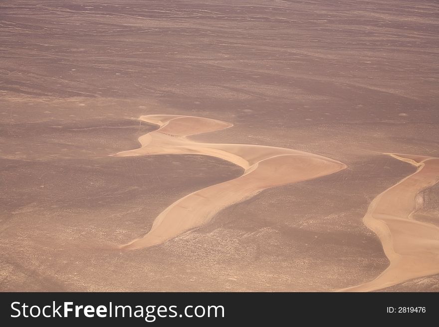 Sand dunes in Africa, desert