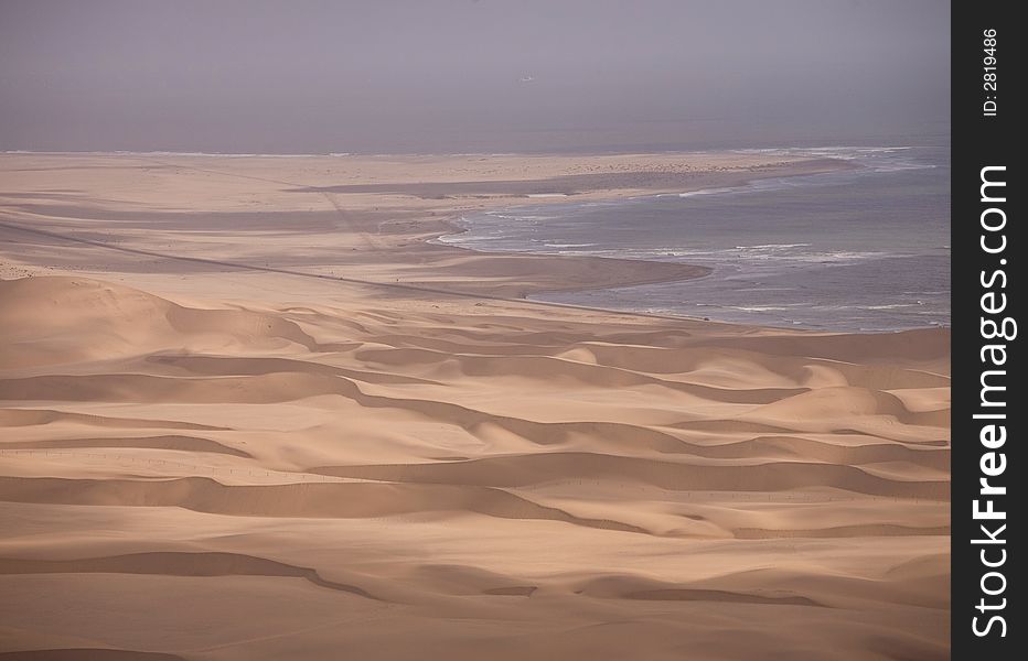 Sand dunes in Africa, desert