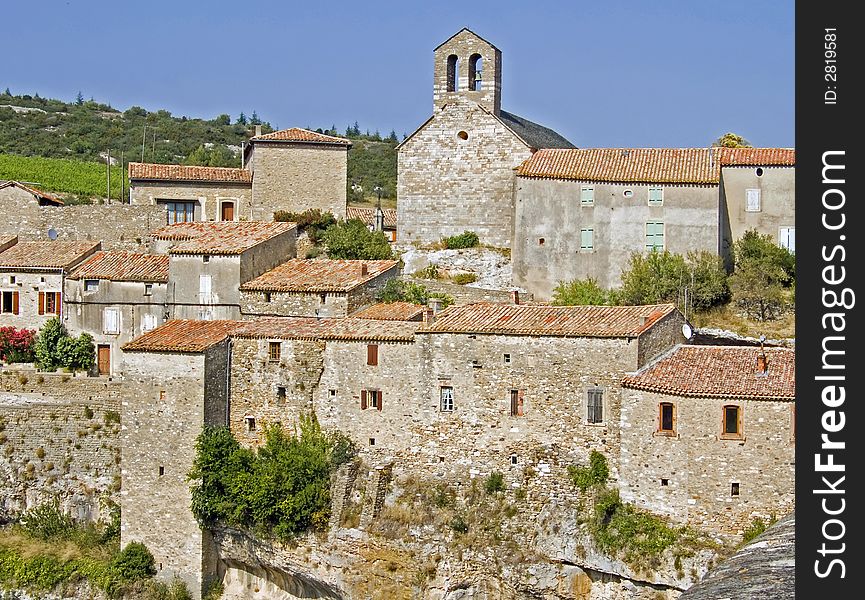 The village Minerve in the Languedoc in South France