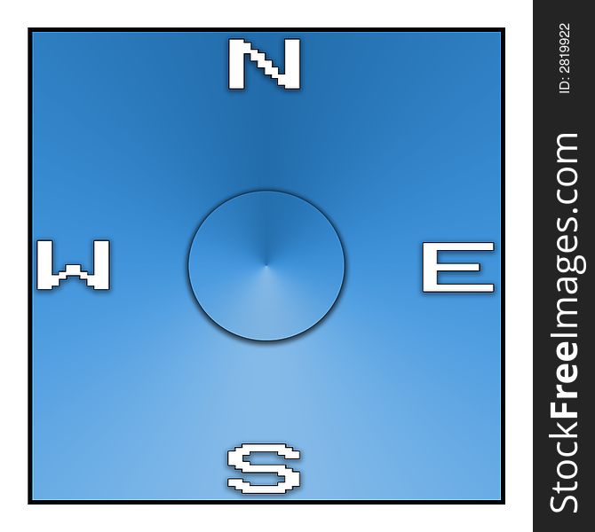 A mariners compass designed in magenta colour with white coloured numbers.