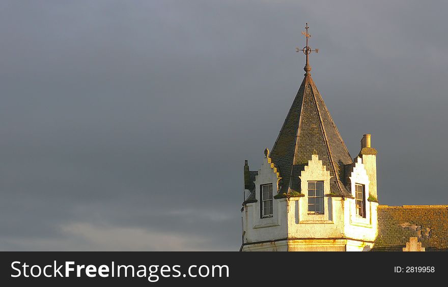 The hotel at John O'Groats in Caithness, Scotland, that is now closed and falling into ruin. The hotel at John O'Groats in Caithness, Scotland, that is now closed and falling into ruin