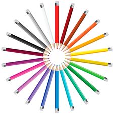 Pencils In A Circle Royalty Free Stock Photos Pencils In A Circle Royalty Free Stock Photos