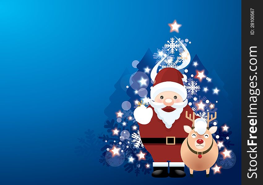 Christmas Background with santa