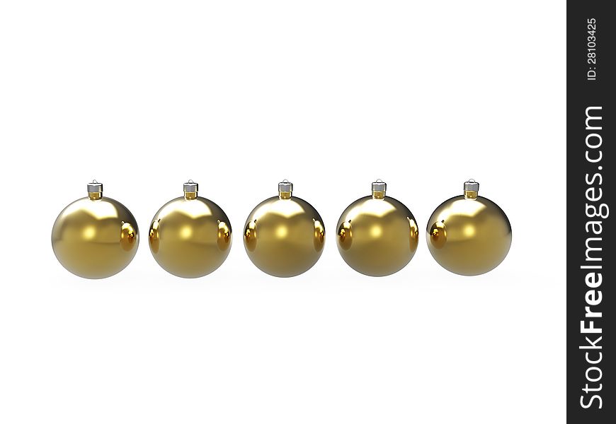 Christmas Gold Baubles Pack