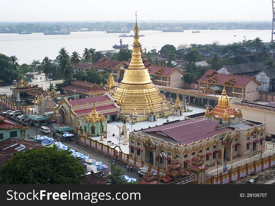 Botatauang Paya in Yangon, Myanmar. Botatauang Paya in Yangon, Myanmar