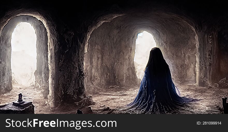 witch in the dark tunnels