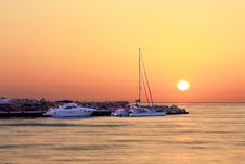 Sun Set On The Sea Shore Royalty Free Stock Image Sun Set On The Sea Shore Royalty Free Stock Image