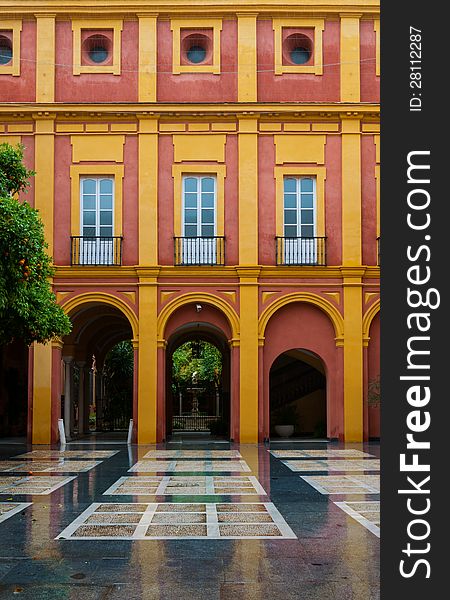 Colorful architecture of Seville, Spain. Colorful architecture of Seville, Spain.