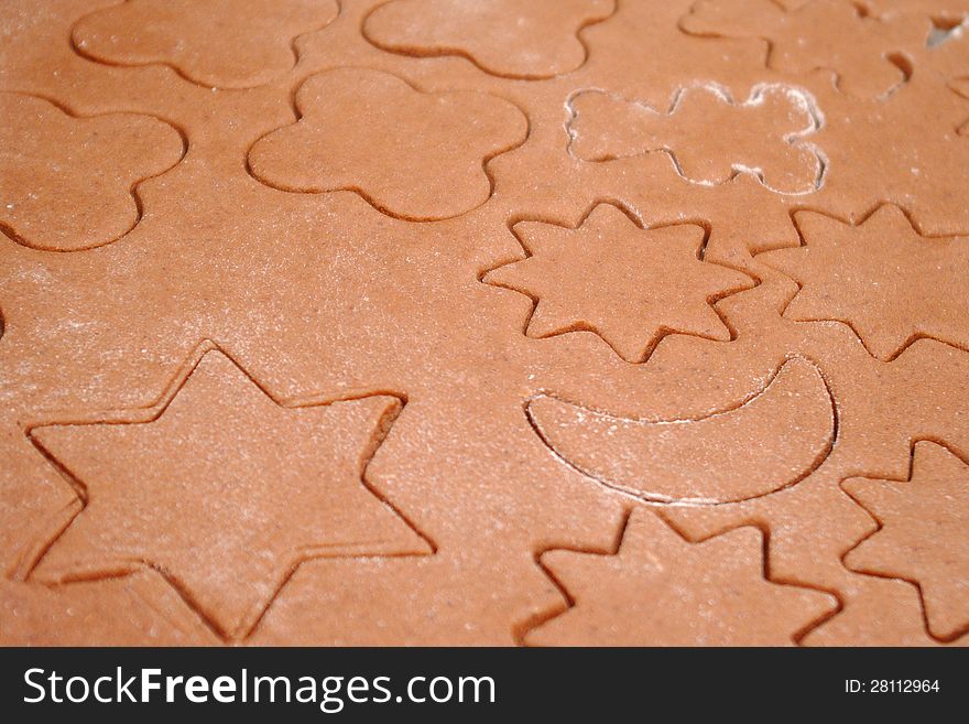 Homemade Gingerbread Cookies With Different Shapes