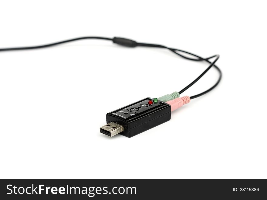 USB of computer on white background. USB of computer on white background