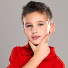 Portrait Of Adorable Young Beautiful Boy Stock Photos
