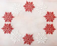 Christmas Decoration Over White Wooden Background Royalty Free Stock Photography Christmas Decoration Over White Wooden Background Royalty Free Stock Photography