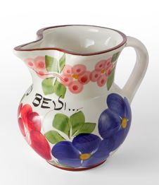 Decorated Ceramic Wine Jug Royalty Free Stock Image Decorated Ceramic Wine Jug Royalty Free Stock Image