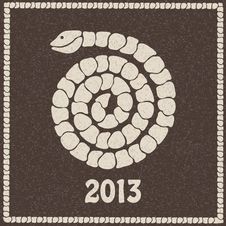 Vector Illustration Of 2013 New Year Snake Royalty Free Stock Photos Vector Illustration Of 2013 New Year Snake Royalty Free Stock Photos