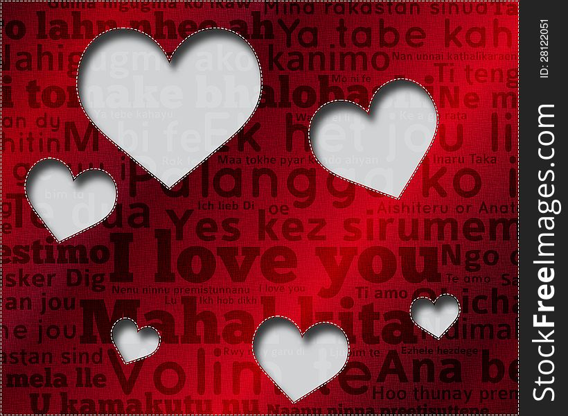 Red heart paper classic valentine s day with i love you text in many languages. Red heart paper classic valentine s day with i love you text in many languages.