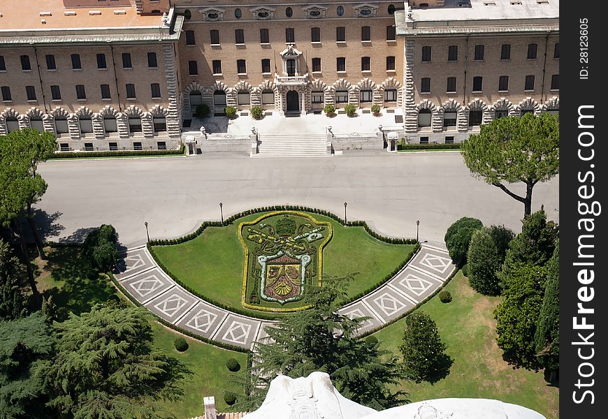 Parterre of the Papal coat of arms. Parterre of the Papal coat of arms