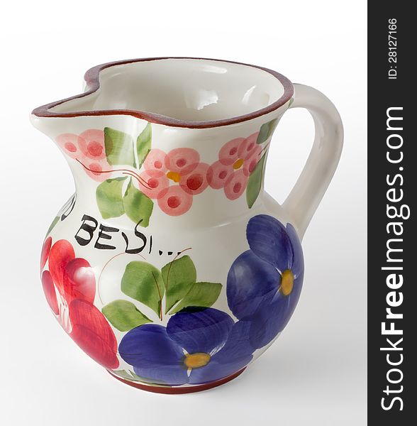 Decorated Ceramic Wine Jug