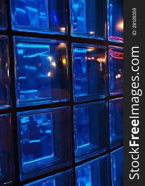 Pretty blue glass block city wall with reflective qualities. Pretty blue glass block city wall with reflective qualities.