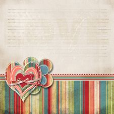 Valentine Background With Hearts Stock Images Valentine Background With Hearts Stock Images