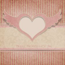 Vintage Valentine S Day Background With Heart Stock Photography Vintage Valentine S Day Background With Heart Stock Photography