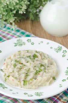 Plate Of Mashed Potatoes And Cabbage Royalty Free Stock Photo Plate Of Mashed Potatoes And Cabbage Royalty Free Stock Photo