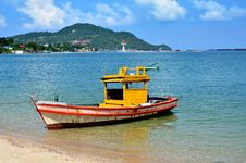 Boat In Sea At Eastern Thailand Stock Photo Boat In Sea At Eastern Thailand Stock Photo