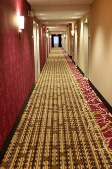 Pretty Hallway In A Chic Hotel Stock Photography