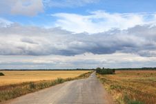 Storm Clouds Over The Road Stock Photography Storm Clouds Over The Road Stock Photography