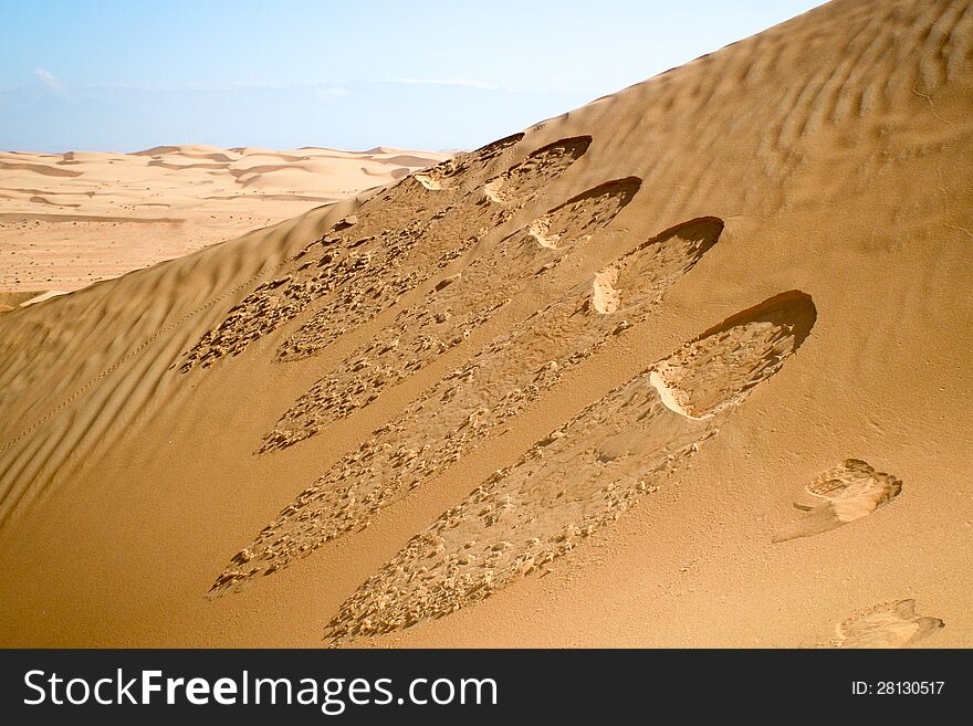 Steps on Dune, Oman Desert