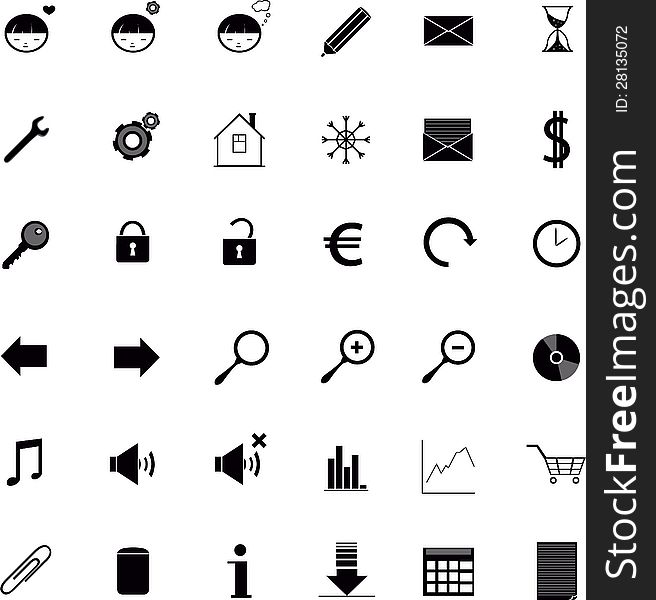 Vector set of web icons